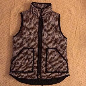J. Crew Herringbone Puffer Vest